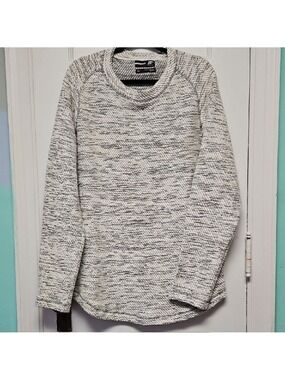 J.Ferrar Men's Cowl Neck Sweater - Black and White Size XL